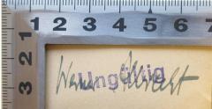 - (Albrecht, Werner), Von Hand: Name; 'Werner Albrecht'. 
