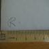 -, Von Hand: Notiz; 'R' (Prototyp)