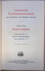 SH 3233 : Langenscheidts Taschenwörterbuch der lateinischen und deutschen Sprache. 2, Deutsch - lateinisch (1910)