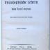 SH 3100 : Josef Dietzgens philosophische Lehren : mit einem Porträt von Josef Dietzgen (1922)