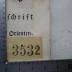 - (Johannis-Loge Zur Markanertreue (Witten)), Etikett: Exemplarnummer; '3532'. 