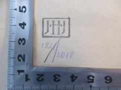 - (Jeidels, Julius H.), Stempel: Name; 'JHJ'.  (Prototyp)