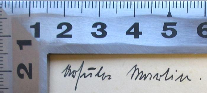 - (Martin, Ursula), Von Hand: Name; 'Ursula Martin.'. 