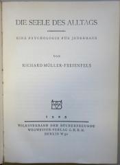 SH 812 : Die Seele des Alltags (1925)