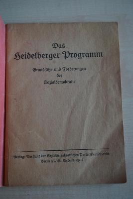 1933 A 11013 : Das Heidelberger Programm : Grundsätze u. Forderungen d. Sozialdemokratie 