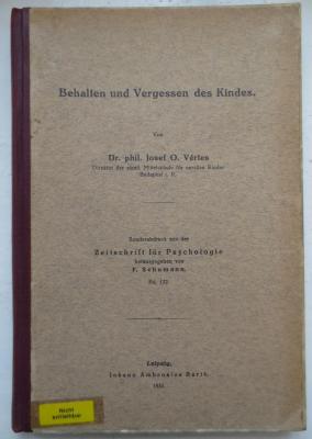 Pb 211: Behalten und Vergessen des Kindes (1931)