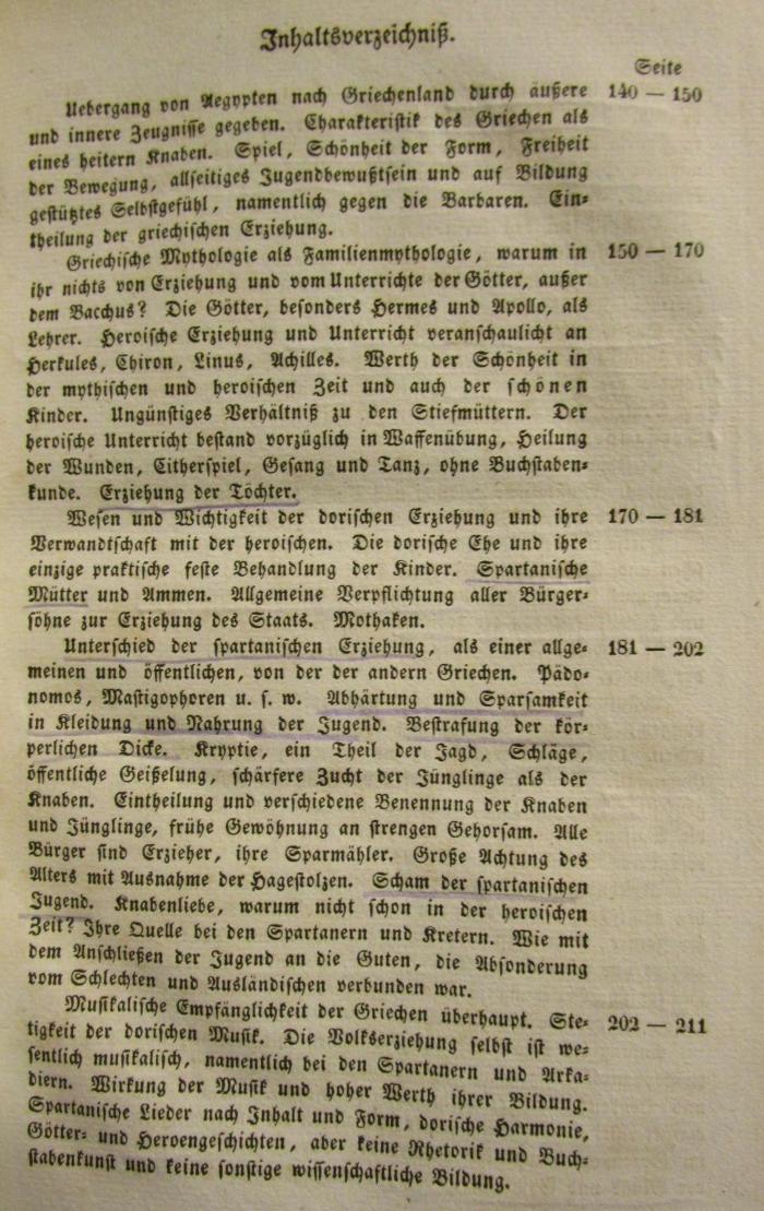 XV 331 1 2. Ex.: Geschichte der Erziehung und des Unterrichts im Alterthume : Erster Band: Praktische Erziehung (1832);- (unbekannt), Von Hand: Annotation. 