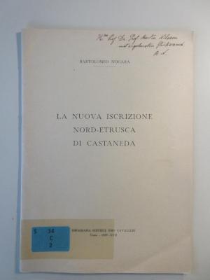 S 34 C 2 : La nuova iscrizione Nord-Etrusca di Castaneda (1939)