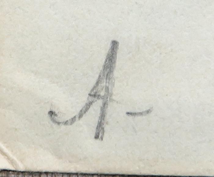 - (unbekannt), Von Hand: ; 'A -'. 