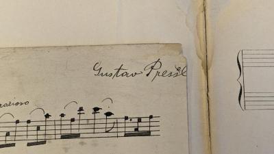 - (Baldamus, Willy;Pressel, Gustav), Von Hand: Autogramm; 'Gustav Pressel'. 