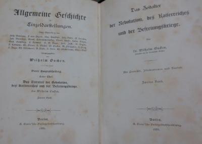 I 387 4,1,2 4.Ex.: Das Zeitalter der Revolution, der Kaisserreiches und der Befreiungskriege (1886)