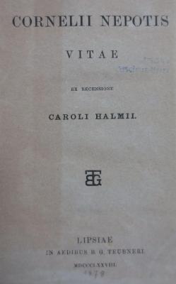 Ab 451: Cornelii Nepotis Vitae (1878)