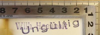- (Haehnelt, Wilhelm), Stempel: Name, Nummer; 'Wilh[elm] Haehnelt (Fernsprecher: Kurfürst 695)'. 