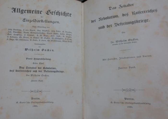 I 387 4,1,2 4.Ex.: Das Zeitalter der Revolution, der Kaisserreiches und der Befreiungskriege (1886)