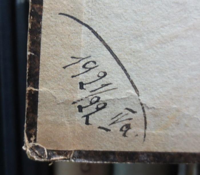 Ab 451: Cornelii Nepotis Vitae (1878);- (unbekannt), Von Hand: Datum, Nummer; '1921/22 IVa'. 