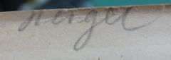 - (Hergel[?], [?]), Von Hand: Autogramm, Name; 'Hergel'. 
