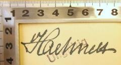 - (Haehnelt, Wilhelm), Von Hand: Name; 'Haehnelt'.  (Prototyp)