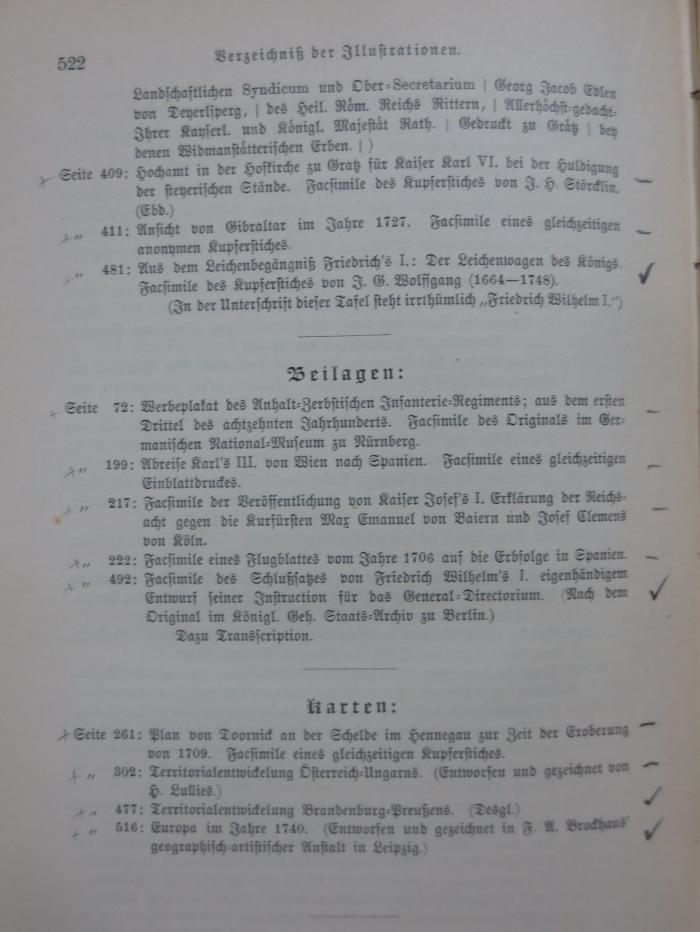 I 387 3,7,2 2. Ex.: Deutsche Geschichte vom Westfälischen Frieden bis zum Regierungsantritt Friedrich's des Großen 1648-1740 (1893);- (unbekannt), Von Hand: Annotation. 