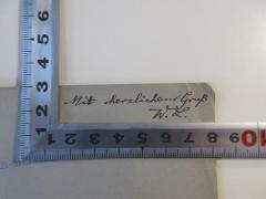 - (Holtzmann, Walther Prof. Dr.), Von Hand: Widmung; 'Mit herzlichem Gruß W.L.'. 