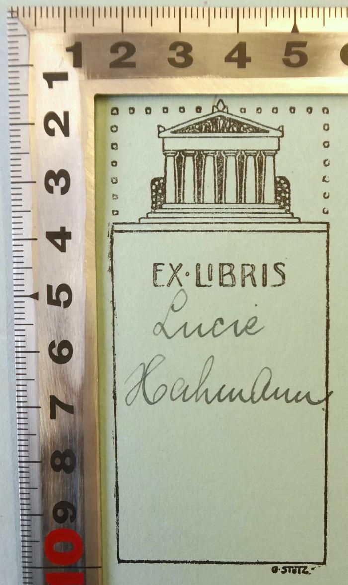 -, Von Hand: Name; 'Lucie Hahmann'