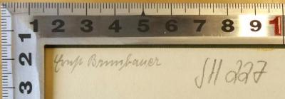 - (Brennbauer, Ernst), Von Hand: Name; 'Ernst Brennbauer'. 