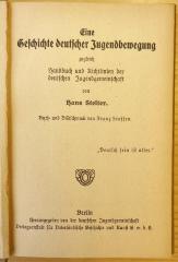 SH 2883 : Eine Geschichte deutscher Jugendbewegung : zugleich Handbuch und Richtlinien der deutschen Jugendgemeinschaft (1919)
