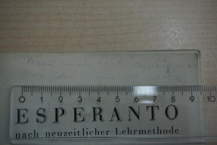 - (Müller, Karl Alfred Kurt), Von Hand: Name, Ortsangabe; 'Karl Müller, Leipzig N 22
Hallische Str. 10 III r'. 