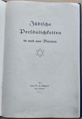 4 P 20 : Jüdische Persönlichkeiten in und aus Breslau. (1931)