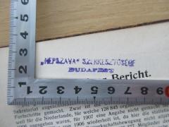 - (Népszava ), Stempel: Name, Ortsangabe; 'NEPSZAVA  SZERKESZTOSEGE Budapest'.  (Prototyp)
