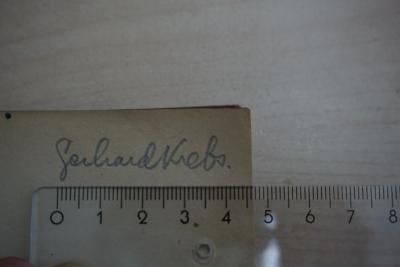 - (Krebs, Gerhard), Von Hand: Name; 'Gerhard Krebs'. 