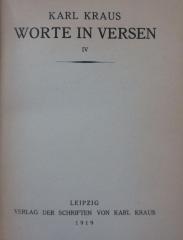 Cm 5944 b: Worte in Versen IV (1919)