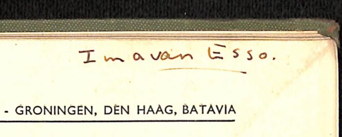 - (Ima van Esso), Von Hand: Autogramm; 'Ima van Esso'. 