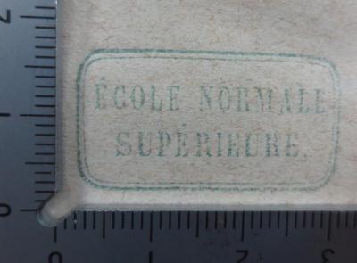 Cn 981: De claris oratoribus liber qui dictur Brutus (1881);- (École normale supérieure), Stempel: Berufsangabe/Titel/Branche; 'École normale supérieure.'.  (Prototyp)