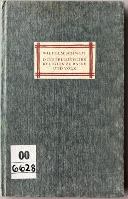 00/6628 : Die Stellung der Religion zu Rasse und Volk (1932)