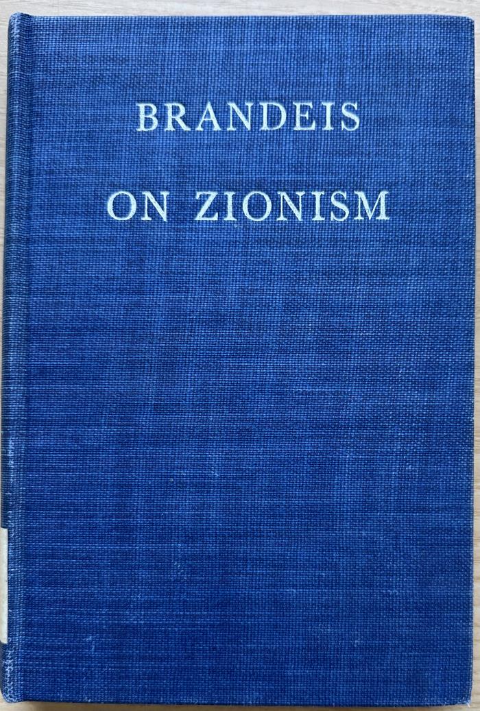 1 P 31 : On Zionism : a collection of addresses and statements (1942)