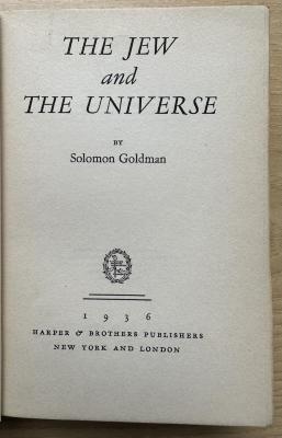 1 P 42 : The Jew and the universe (1936)