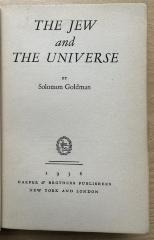 1 P 42 : The Jew and the universe (1936)