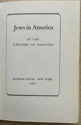 1 P 39 : Jews in America (1936)