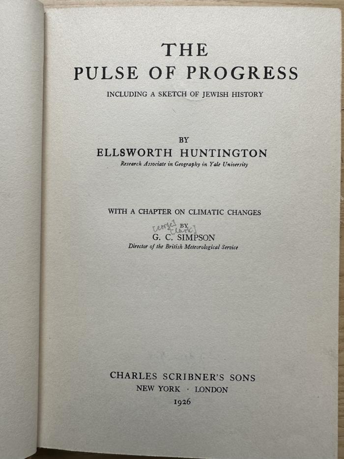 1 P 43 : The Pulse of progress. (1926)