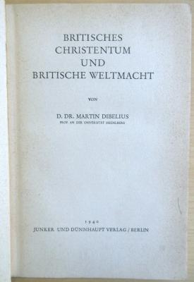 Pa 336 : Britisches Christentum und britische Weltmacht. (1940)