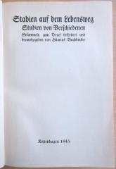 SH 954-4 : Sören Kiekegaard: Stadien auf dem Lebensweg (1914)