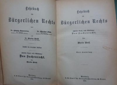 Ec 31 ad 2 1: Das Sachrecht (1921)