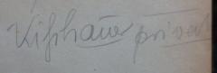 - (Kißhauer[?], [?]), Von Hand: Autogramm, Name; 'Kißhauer privat'. 