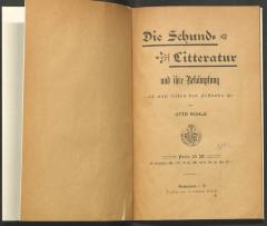 38/80/40189(0) (ausgesondert) : Die Schund-Litteratur und ihre Bekämpfung von seiten des Lehrers