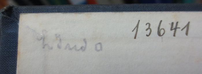 Kd 169 b: Justus von Liebig : Die Lebensgeschichte eines Chemikers (1941);- (unbekannt), Von Hand: Nummer; 'L Ind 0'. ;- (unbekannt), Von Hand: Nummer; '13641'. 