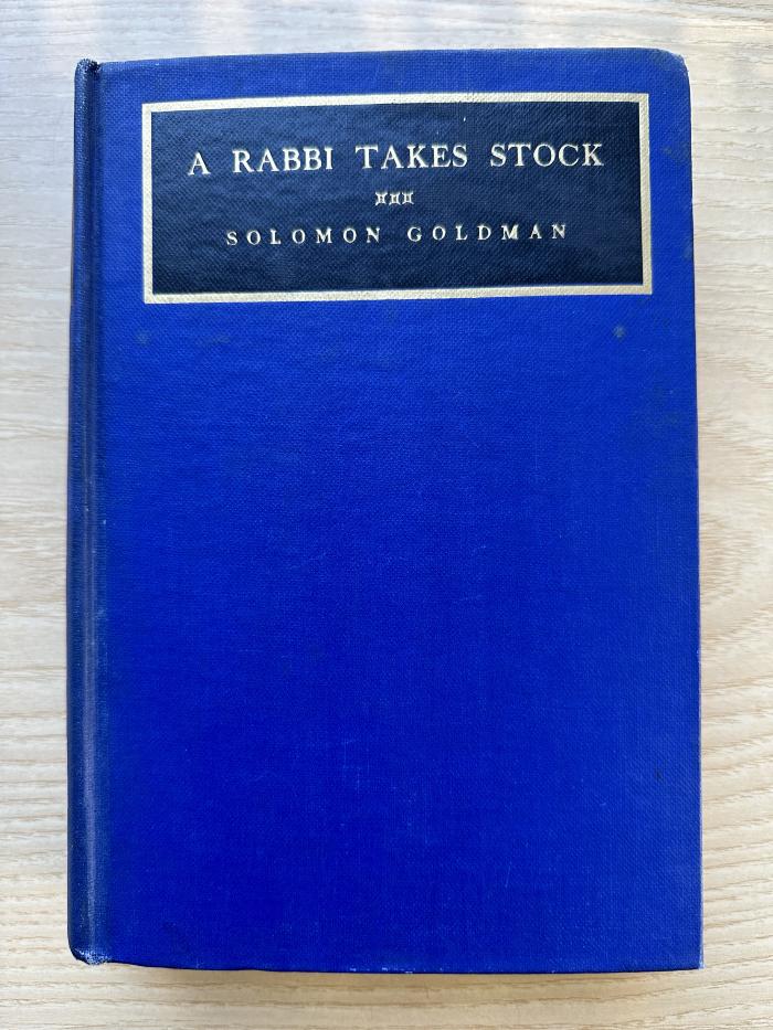 2 P 6 : A rabbi takes stock (1931)