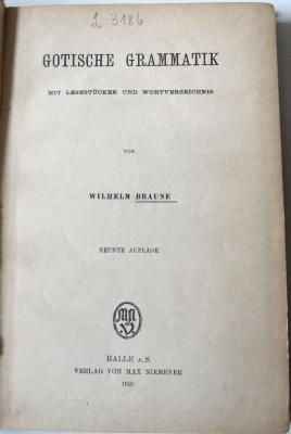 L 3186 : Gotische Grammatik (1920)
