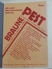 1933 B 3403 : Der Kampf eines Unpolitischen gegen die braune Pest und ihren Erreger "Bacterium pestis Hitleris" (1933)