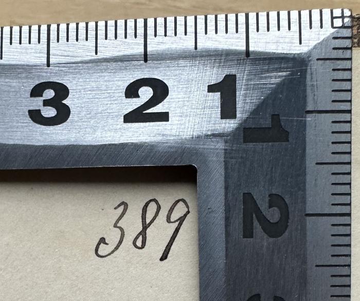 -, Von Hand: Nummer; '389'
