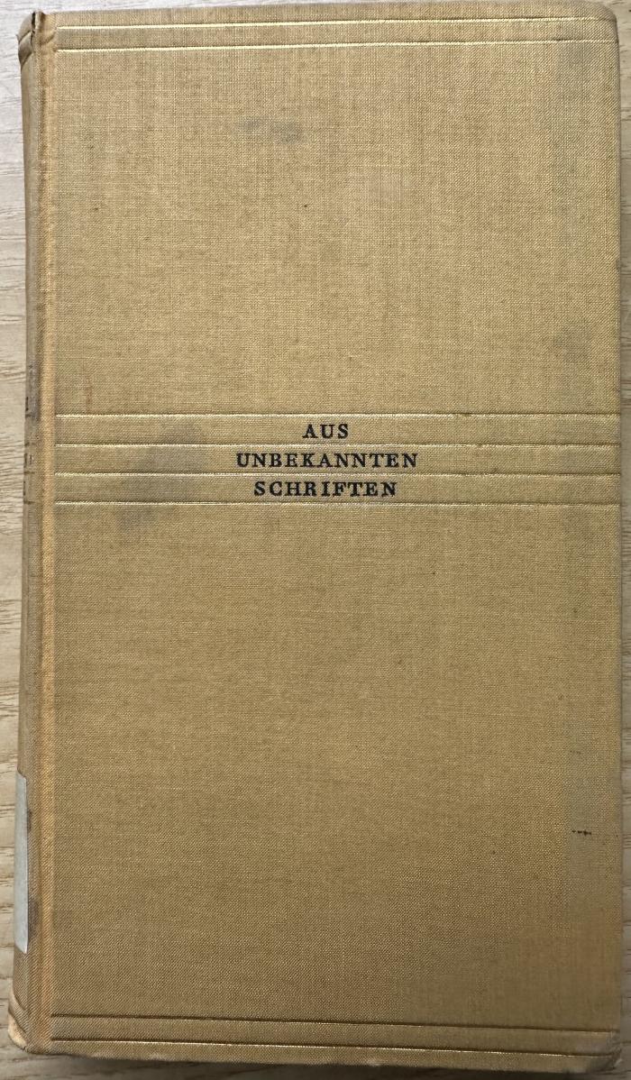 3 P 15 : Aus unbekannten Schriften : Festgabe für Martin Buber zum 50. Geburtstag (1928)